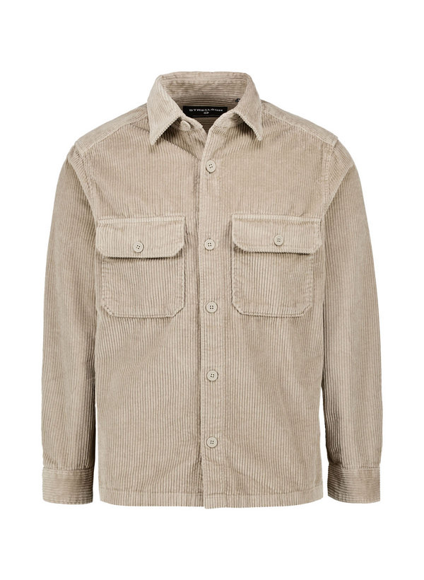 Overshirt Nion, Cord, Kentkragen, Brusttasche, hellbeige