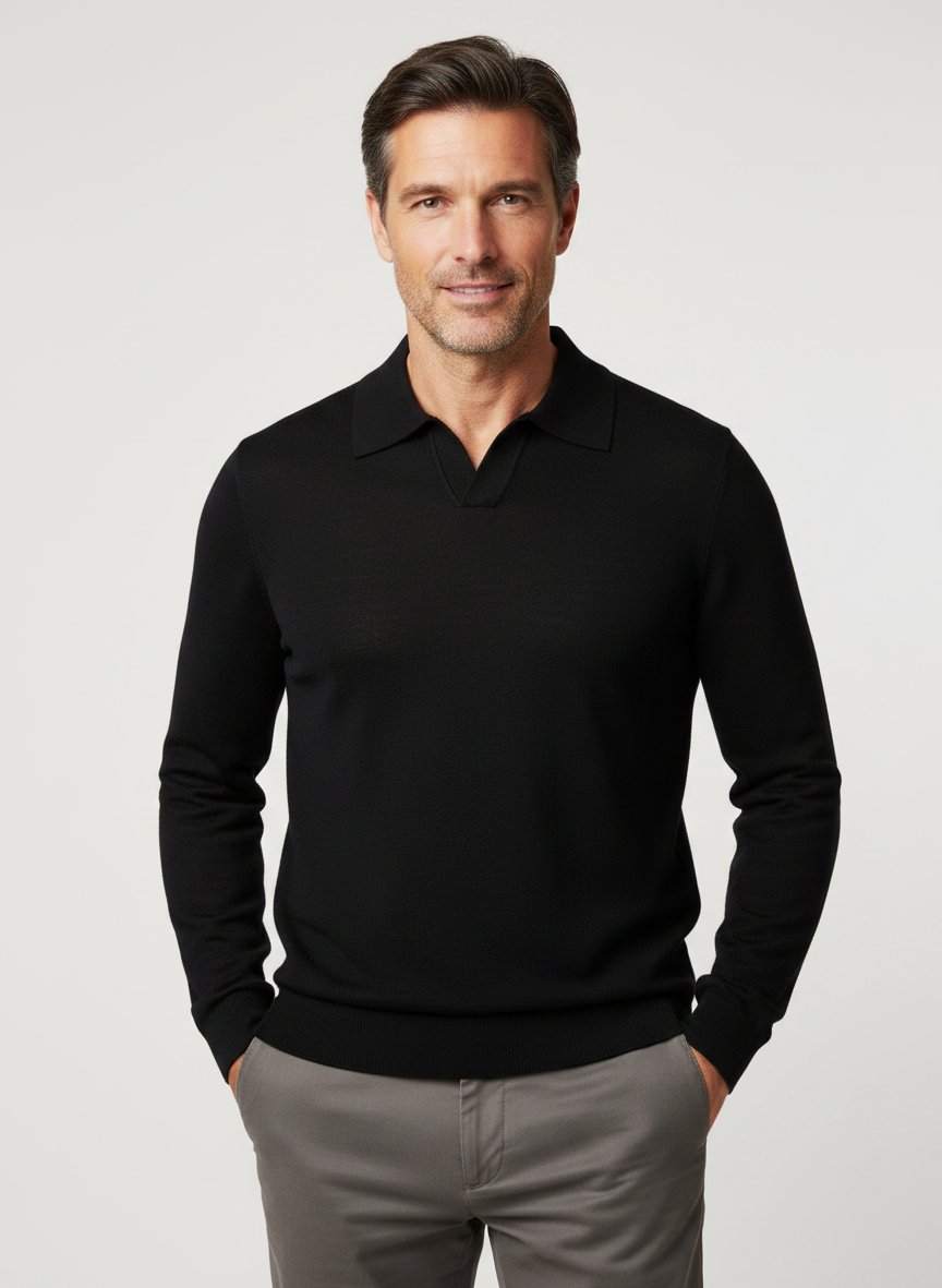 Pullover Marek, Merino extrafein, schwarz