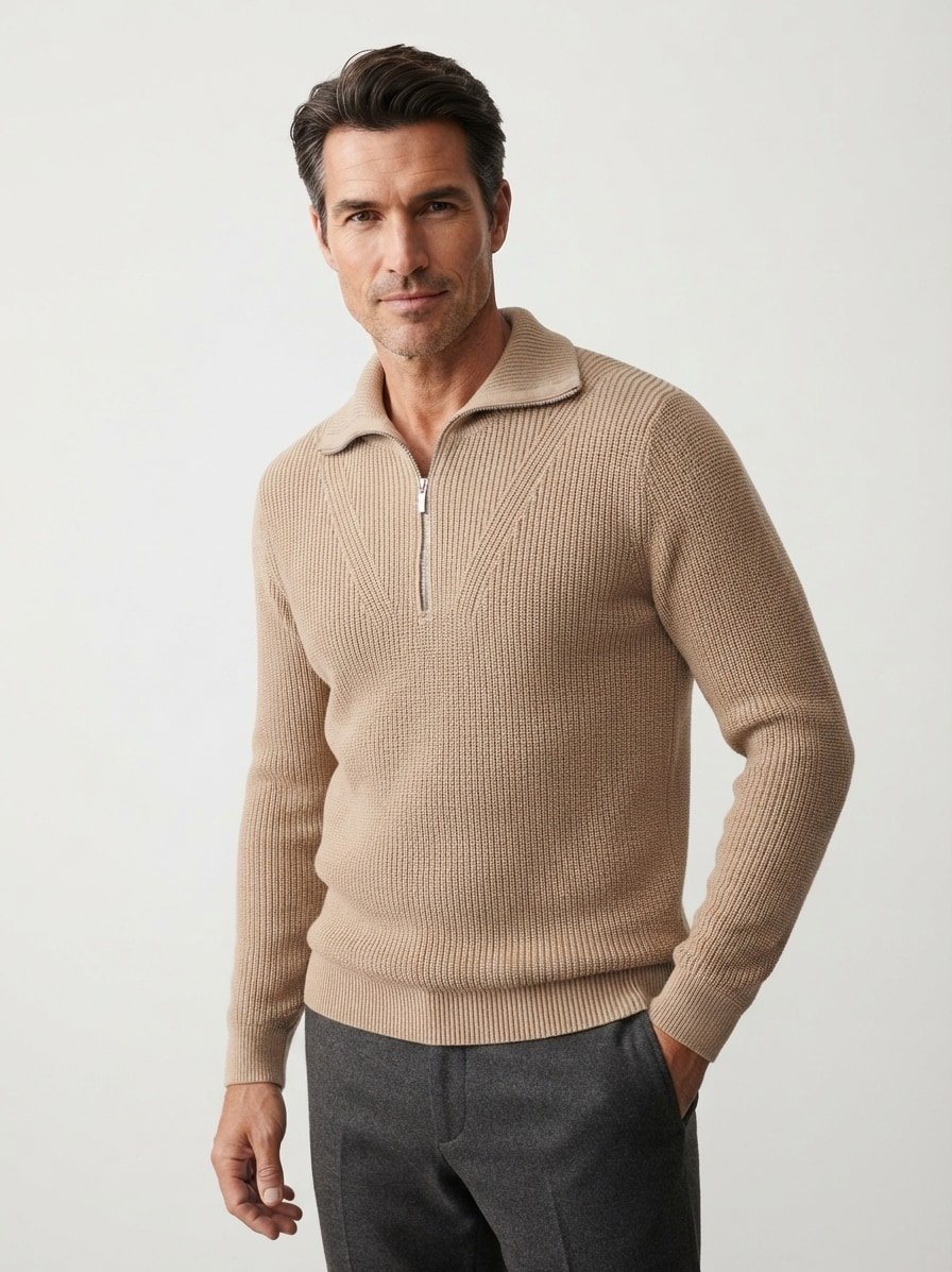 Troyer Remo, Baumwolle, beige