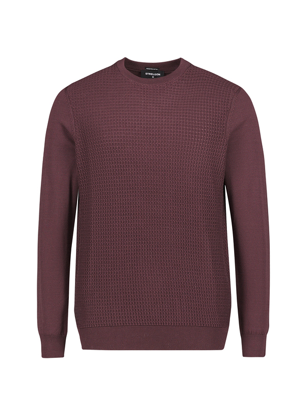 Pullover Adrian, Baumwolle, dunkelbraun strukturiert