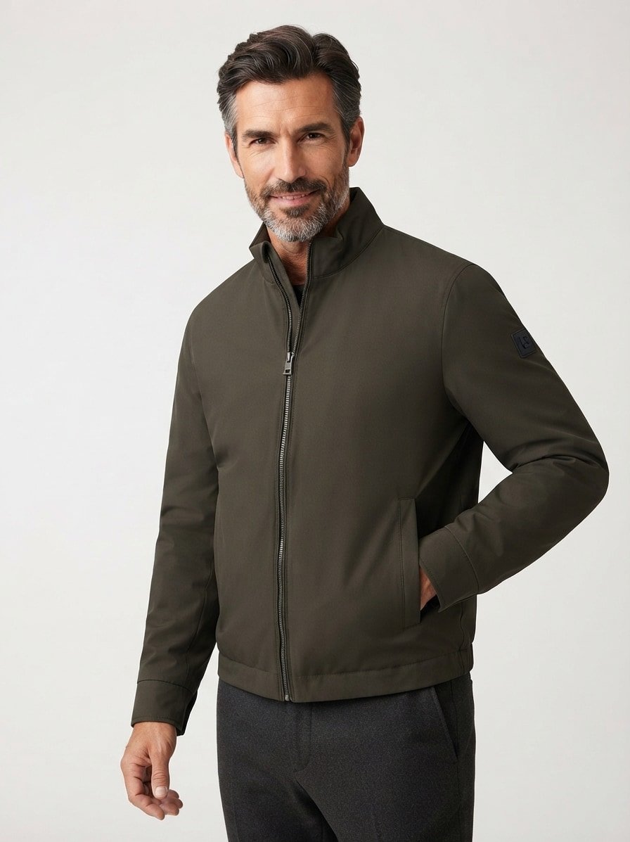 Jacke Light, Mikrofaser wasserabweisend, oliv