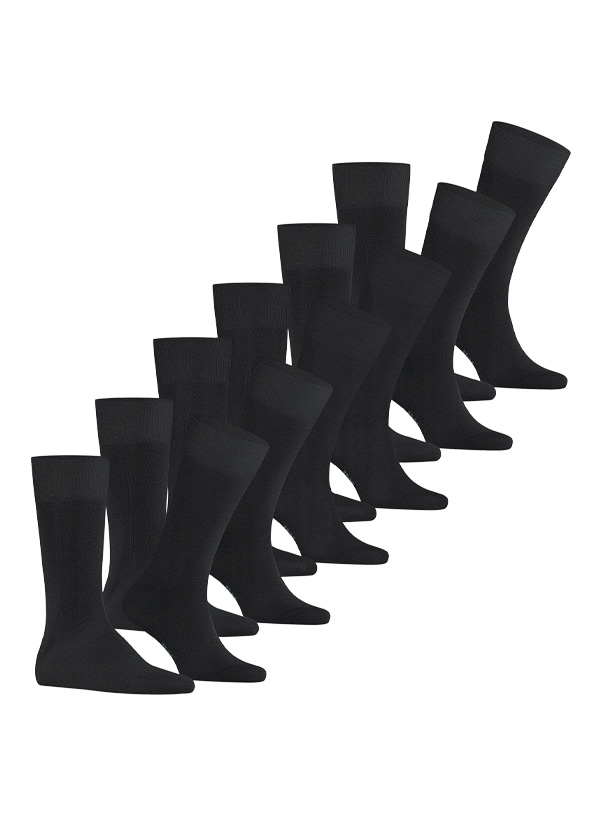 Serie Happy, Socken, Baumwoll-Stretch, schwarz