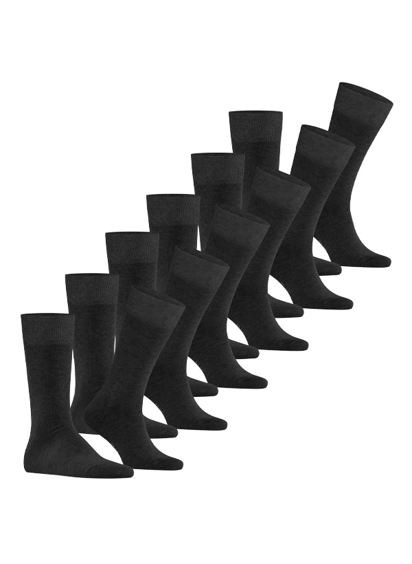 Serie Happy, Socken, Baumwoll-Stretch, anthrazit meliert