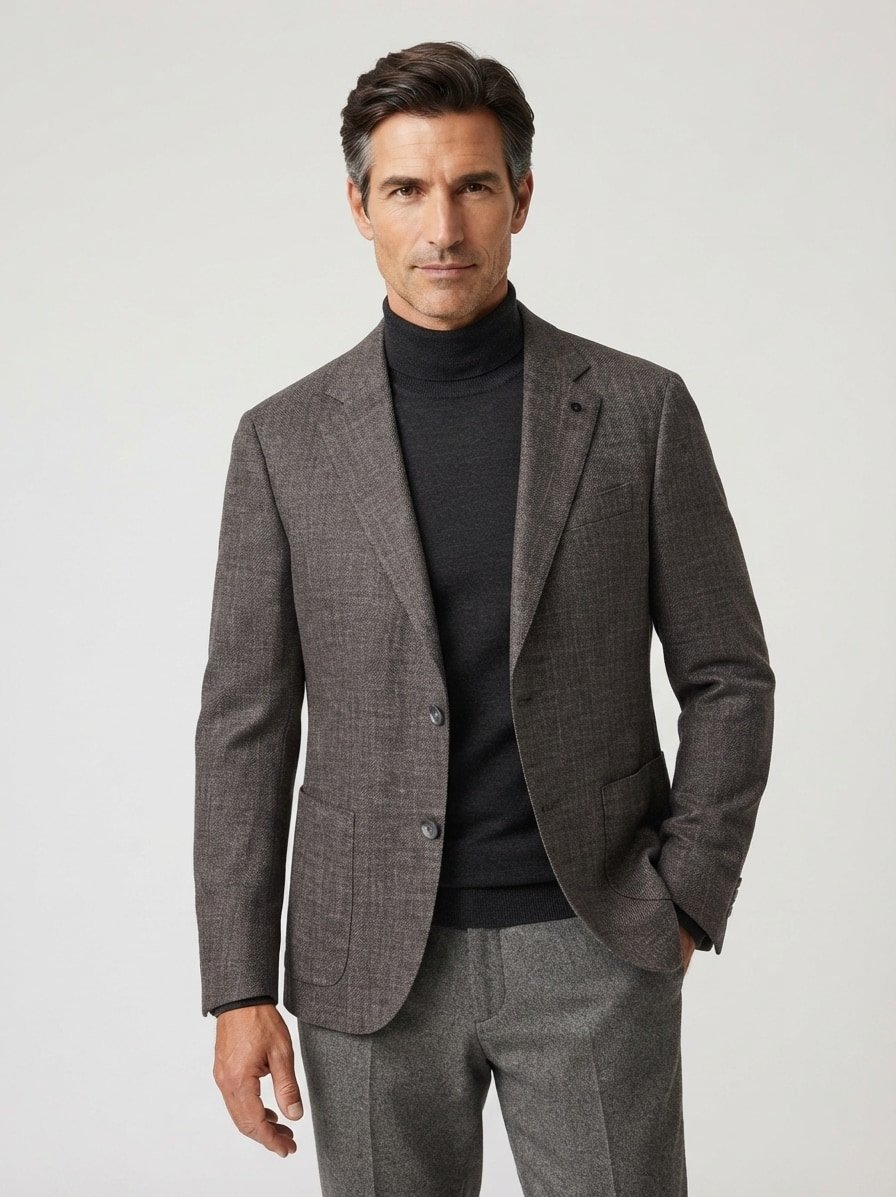 Sakko Arndt, Slim Fit, Mikrofasesr-Stretch, schwarz fischgrät