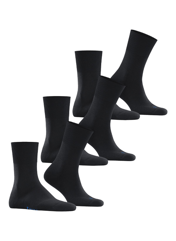 Serie Run, Socken, Baumwoll-Stretch, schwarz