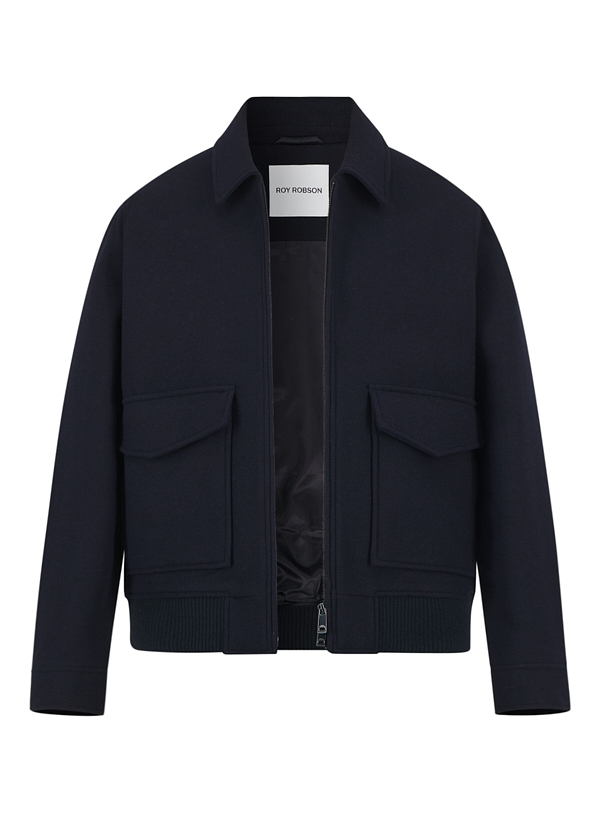 Blouson, Wolle, dunkelblau