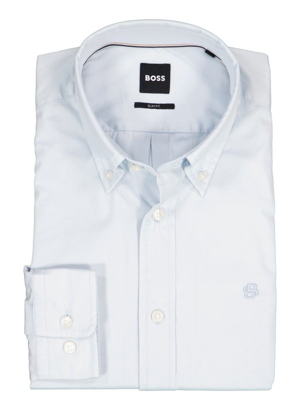 Hemd Roan, Slim, Baumwolle, Button-Down, blau