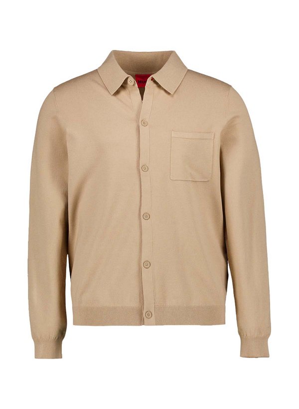 Cardigan, Viskose, Brusttasche, beige