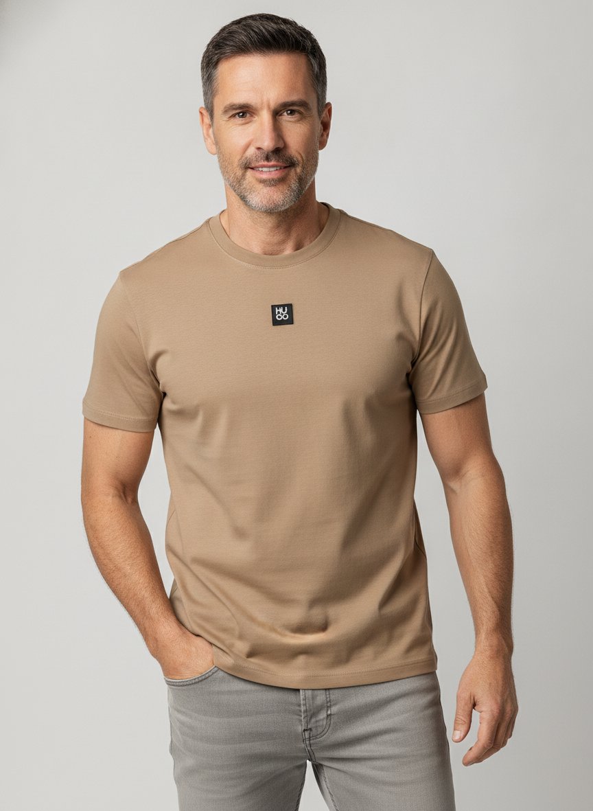 T-Shirt, Baumwolle, beige-overflow