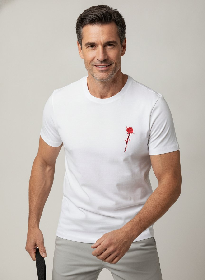 T-Shirt Diflow, Baumwolle, weiß