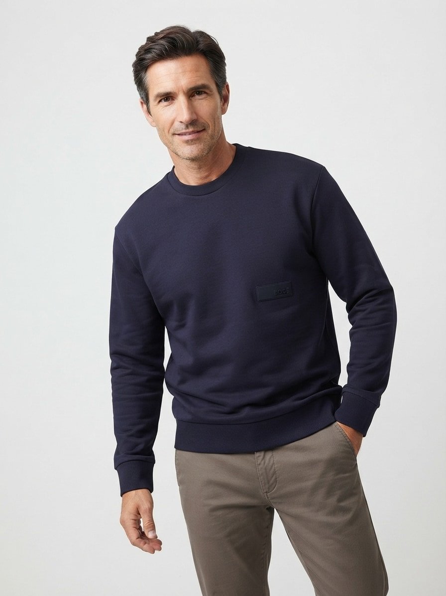 Sweatshirt, Baumwolle, dunkelblau