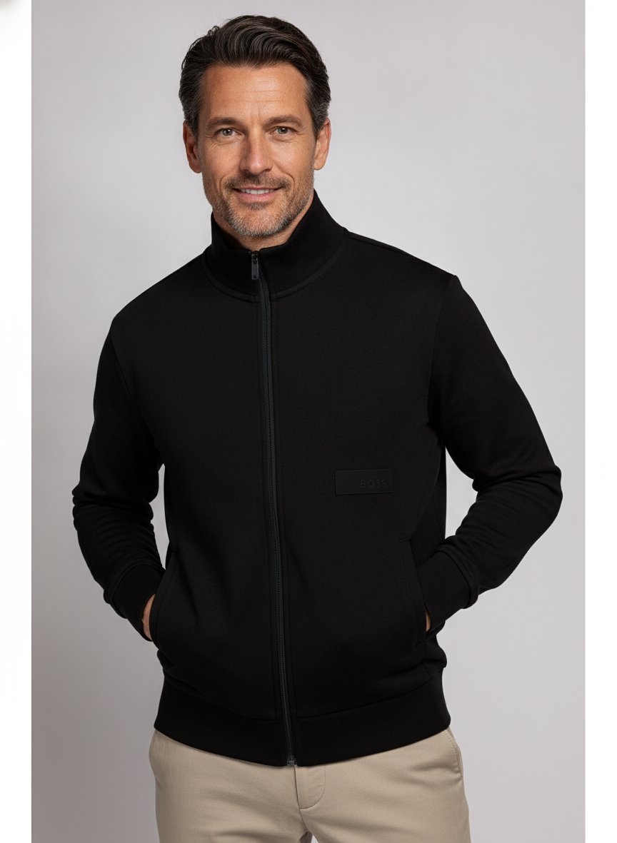 Cardigan, Baumwolle, schwarz