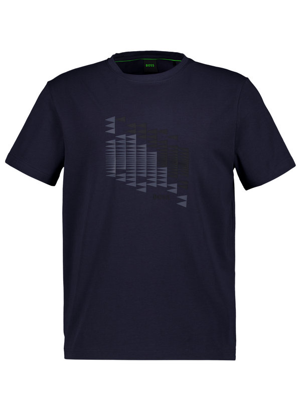 T-Shirt, Baumwoll-Stretch, dunkelblau