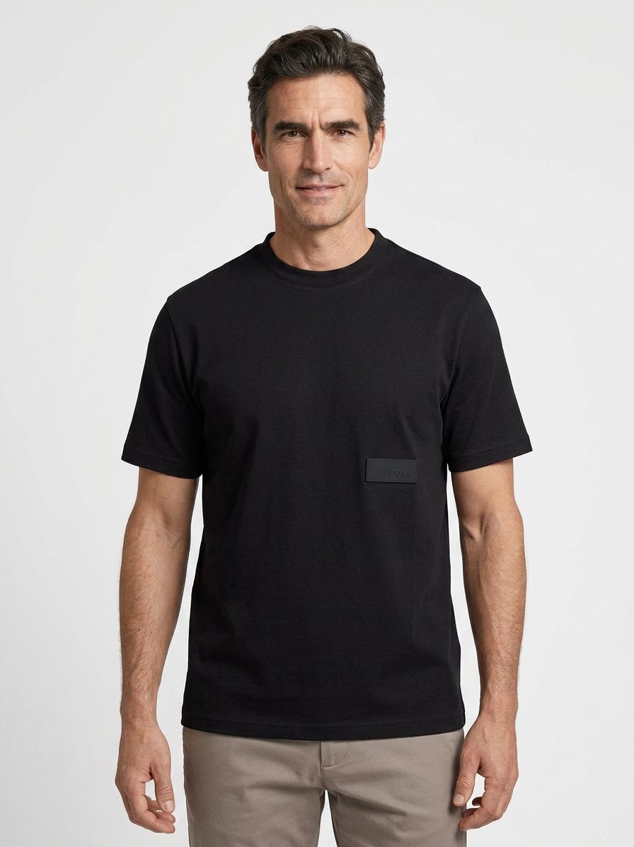 T-Shirt, Baumwolle, schwarz