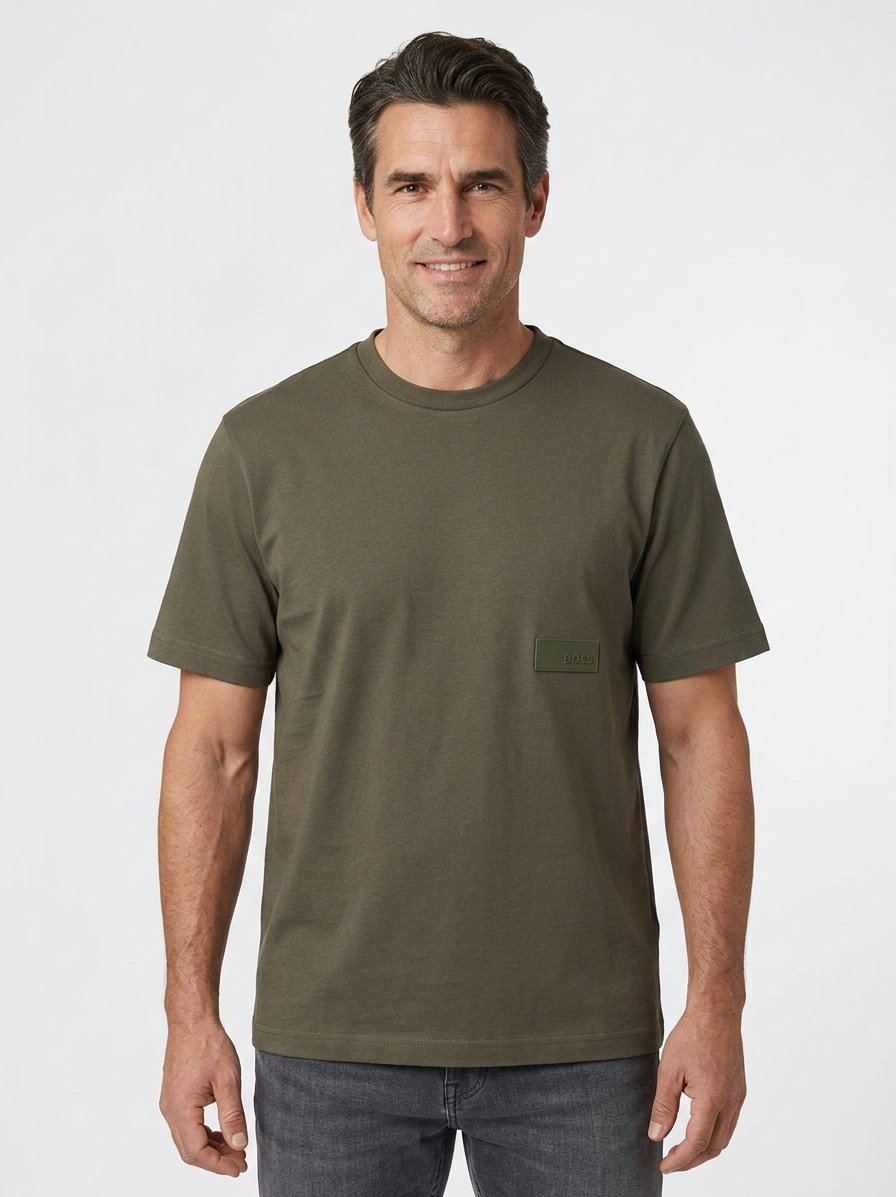 T-Shirt, Baumwolle, dunkelgrün