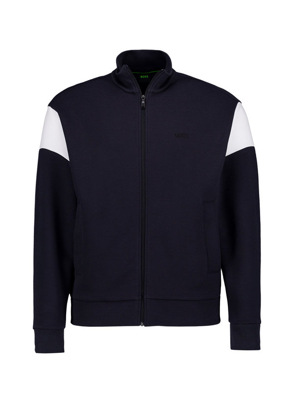 Sweatjacke, Piquè, dunkelblau