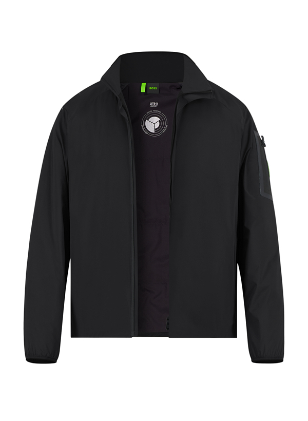 Jacke, Mikrofaser wasserabweisend, schwarz