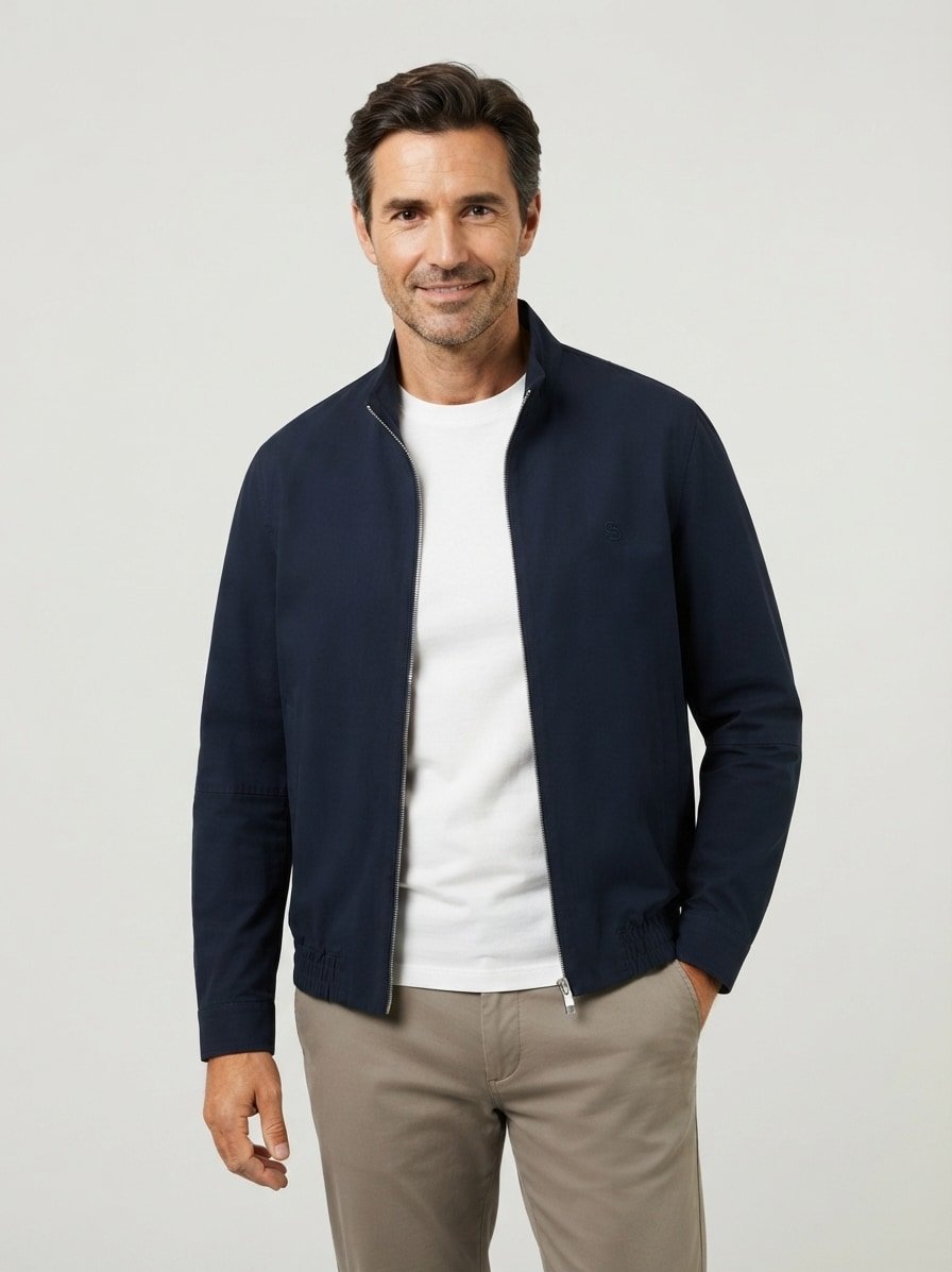 Blouson, Baumwolle, dunkelblau