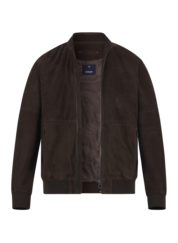 Lederblouson Cosmo, Ziegenvelours, dunkelbraun