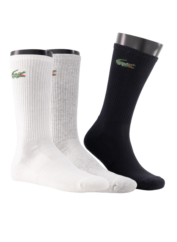 LACOSTE Herren Socken grau Baumwolle unifarben
