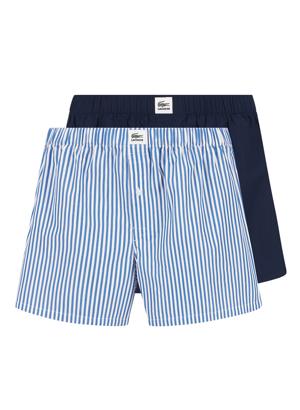 Boxershorts, Baumwolle, dunkelblau-blau gestreift