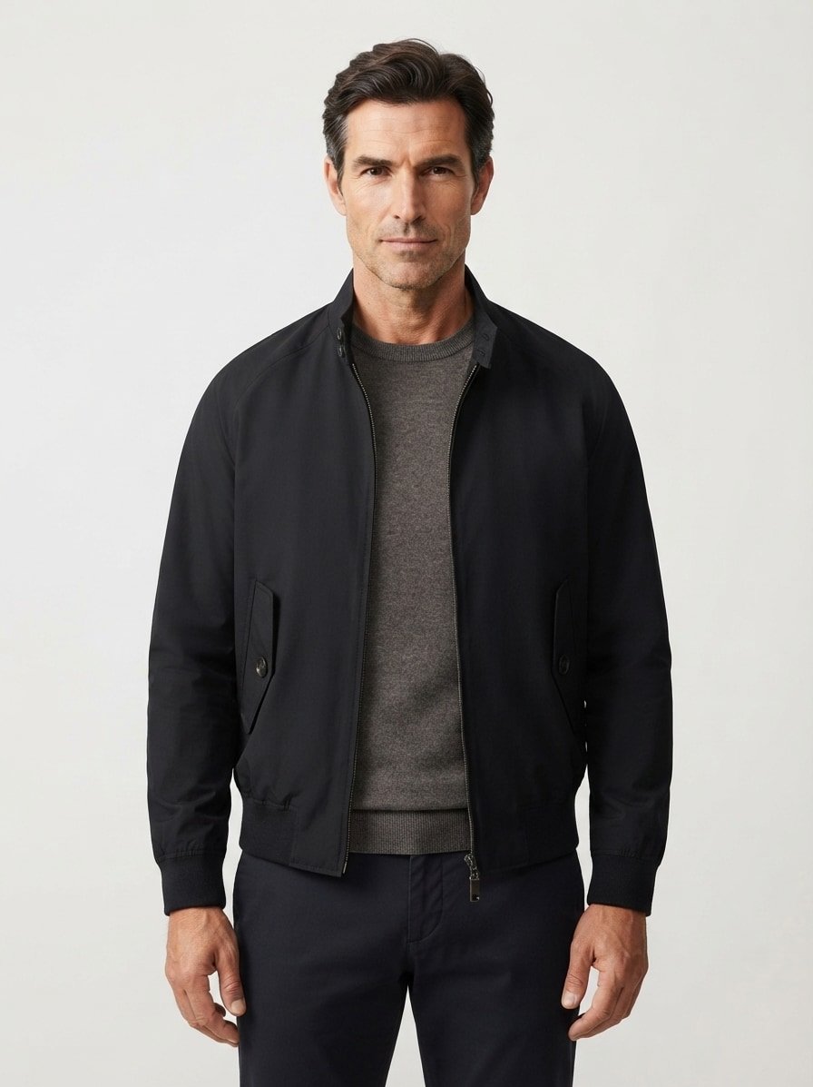 Blouson BARACUTA G9, Slim Fit, Baumwoll-Melange, dark navy