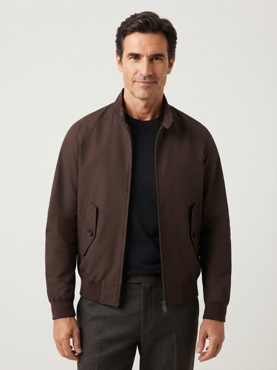 Blouson BARACUTA G9, Slim Fit, Baumwoll-Melange, braun