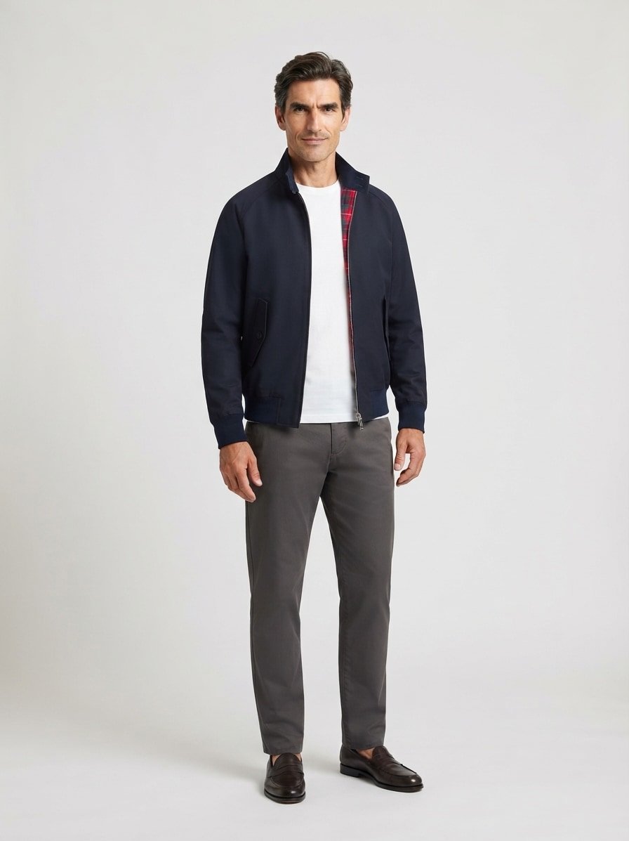 Blouson Melton G9, Regular Fit, Wolle-Kaschmir, blau