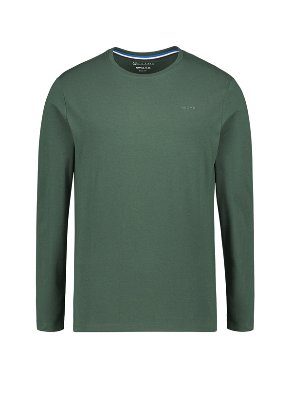 Longsleeve, Slim Fit, Baumwoll-Stretch, grün