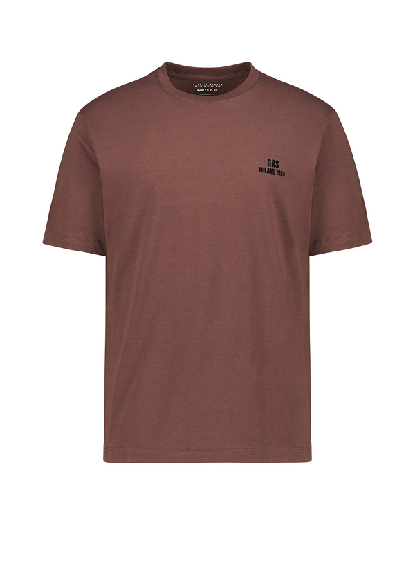 T-Shirt, Regular Fit, Stretch-Baumwolle, braun