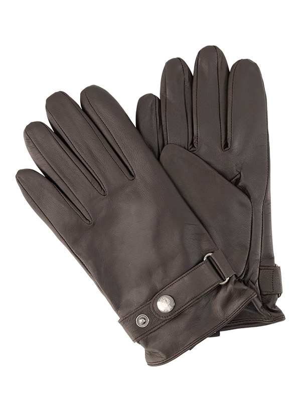 Handschuhe, Leder Fleece gefüttert, kaffee