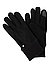 Handschuhe, Veloursleder-Strick, Touchscreen, schwarz - schwarz