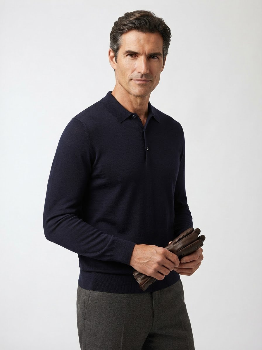 Pullover Belper, Merinowolle extrafein, midnight