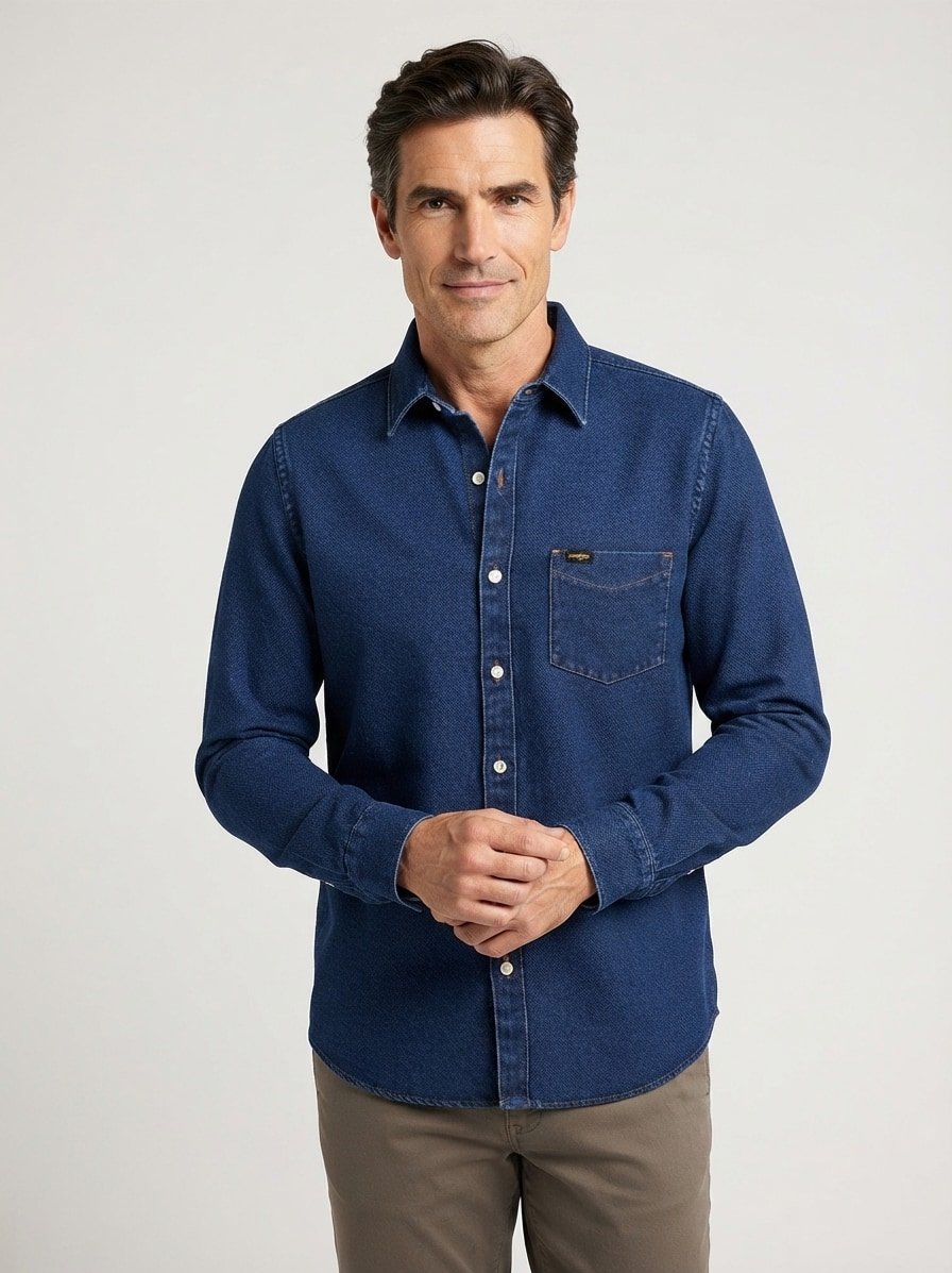 Hemd, Baumwoll-Stretch, dark jeans