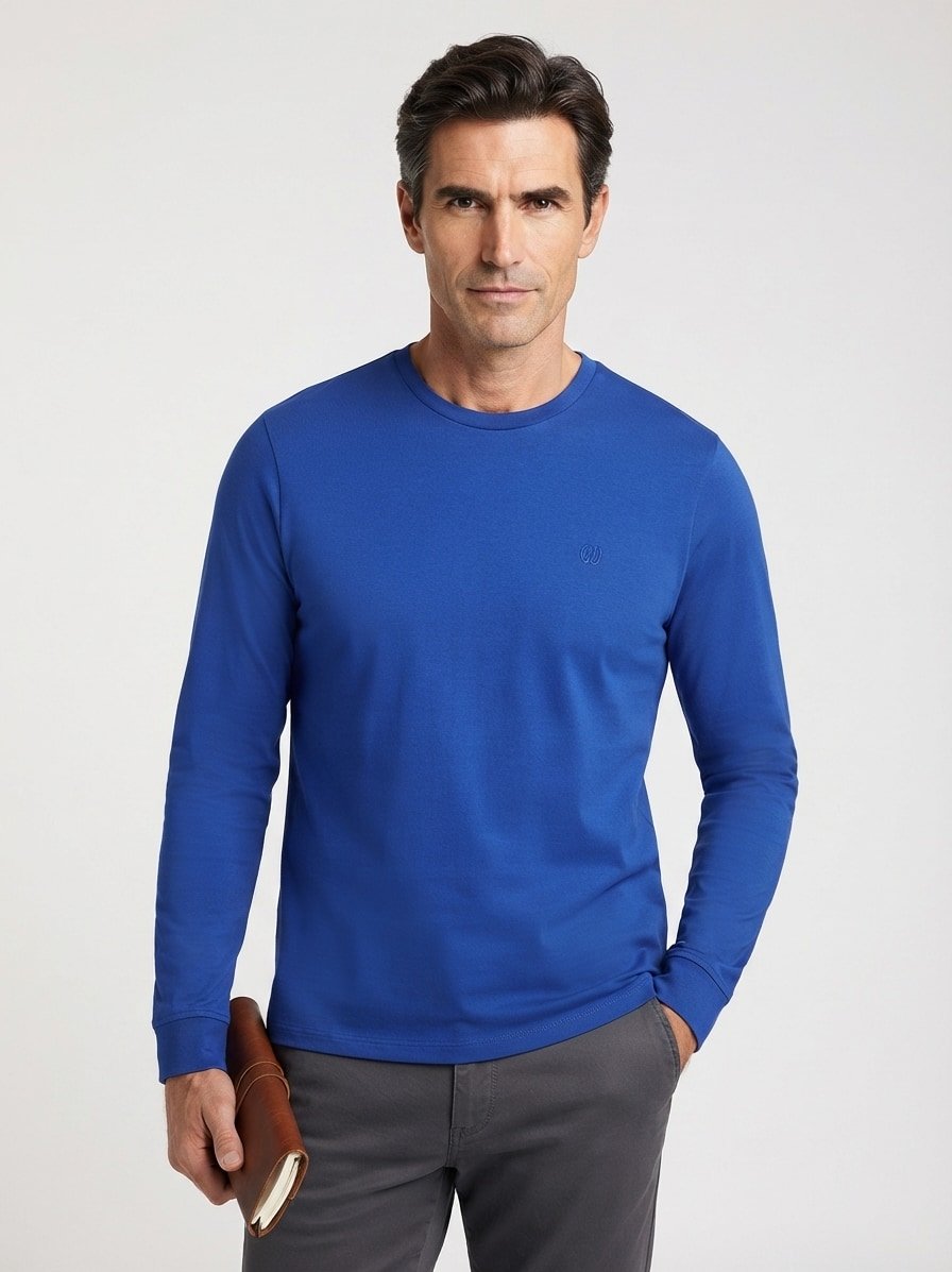 Longsleeve, Baumwolle, blue depths