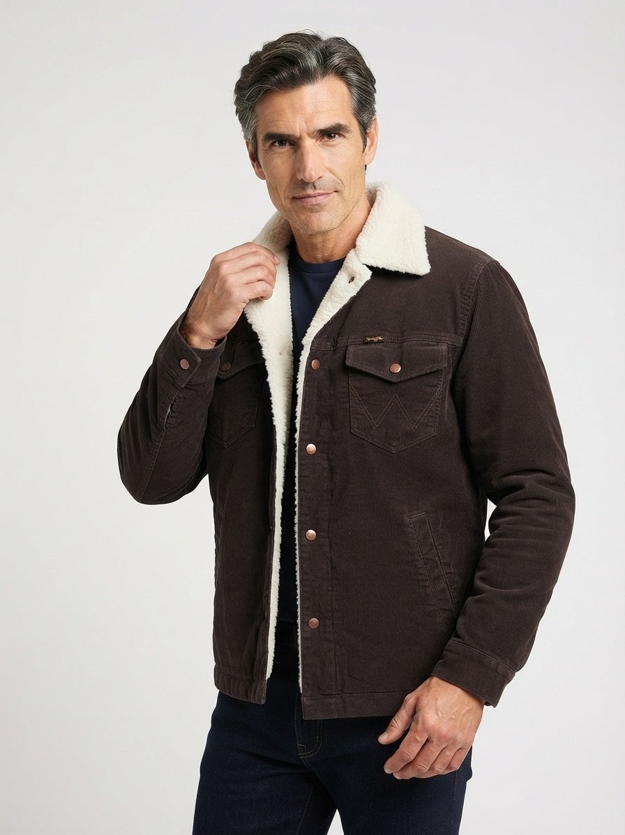Jacke, Baumwolle warmgefüttert, braun