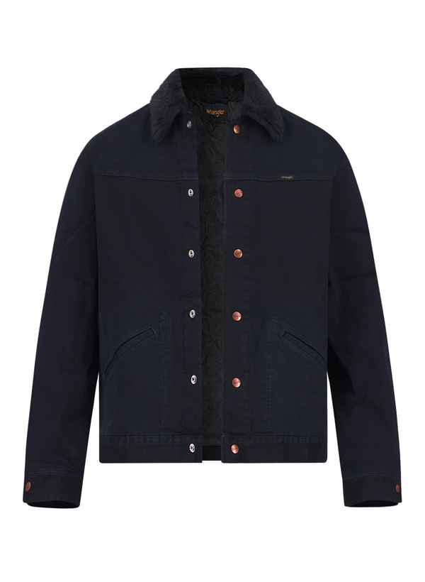Jacke Buffalo, Regular, Baumwolle, blau wattiert