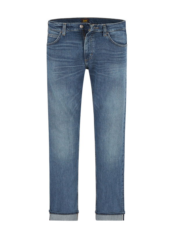 Jeans West, Regular Straight, Baumwoll-Stretch, looks like rain