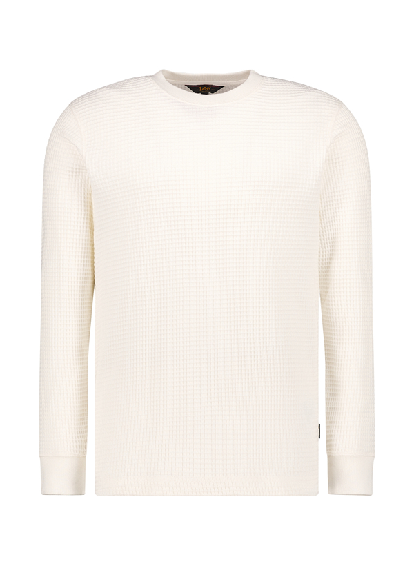 Longsleeve, Baumwolle, off white strukturiert