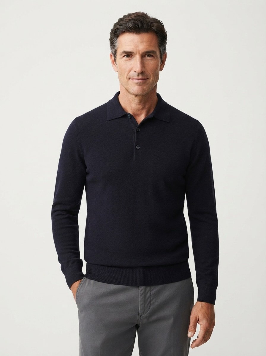 Pullover, Merinowolle extrafein, nachtblau
