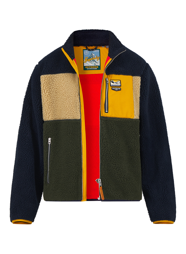 Jacke, Fleece, Teddyfell, multicolor