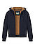Sweatjacke, Baumwolle-Teddyfell, navy - navy