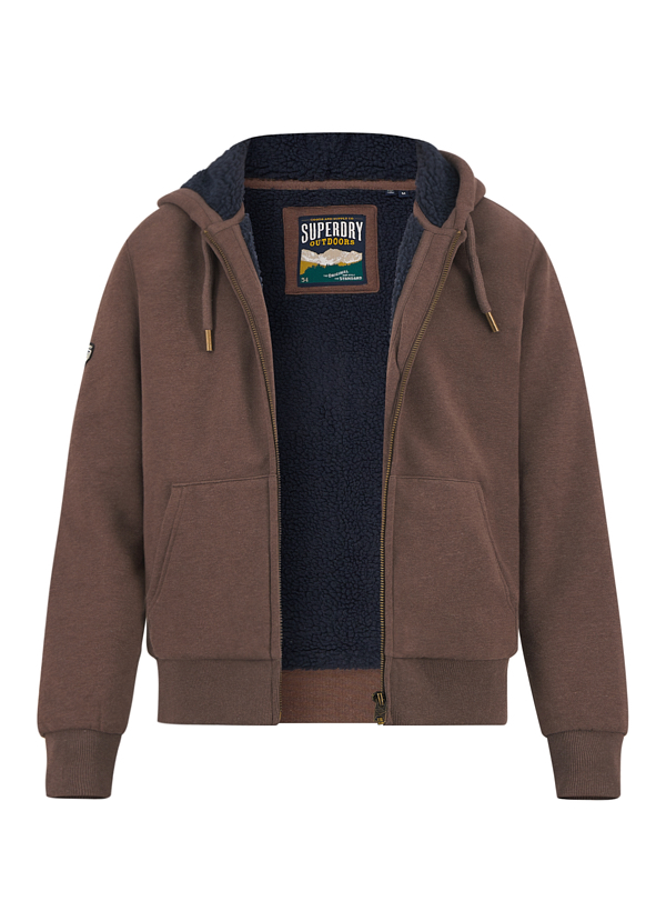 Superdry Herren Sweatjacke braun