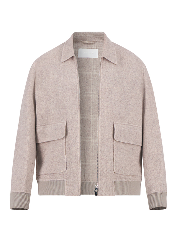 Overshirt, Wolle-Kaschmir, silber-mink meliert