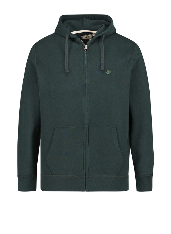 Superdry Herren Sweatjacke grün Baumwolle unifarben