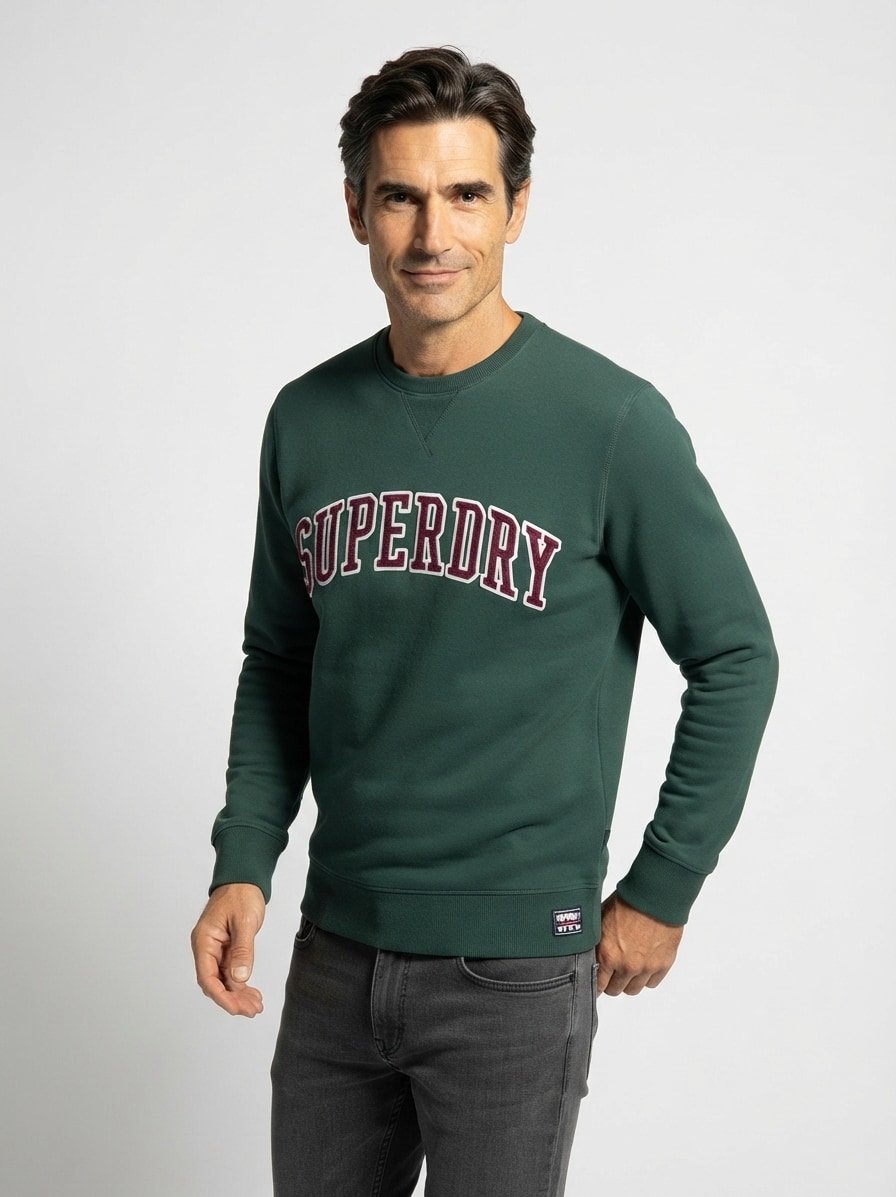 Sweatshirt, Baumwoll-Stretch, grün
