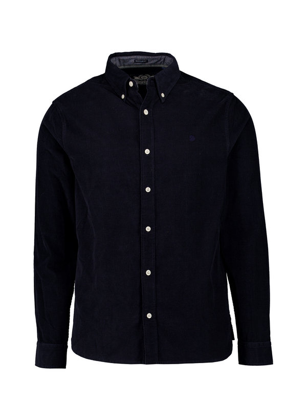 Hemd, Regular Fit, Cord, Button-Down, navy