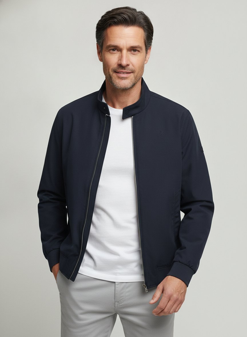 Blouson, Mikrofaser wasserabweisend, wattiert, navy