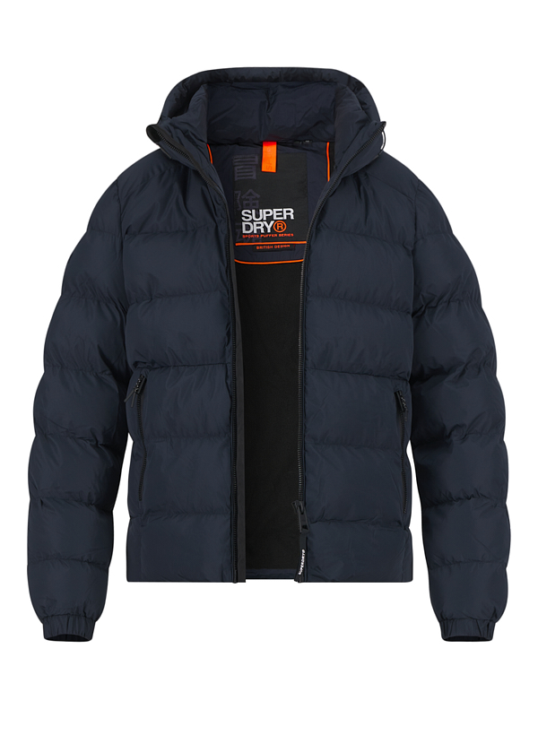 Steppjacke, Mikrofaser wattiert, navy