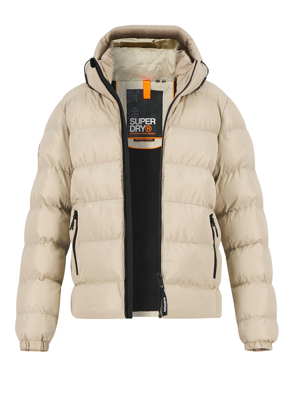 Steppjacke, Mikrofaser wattiert, beige